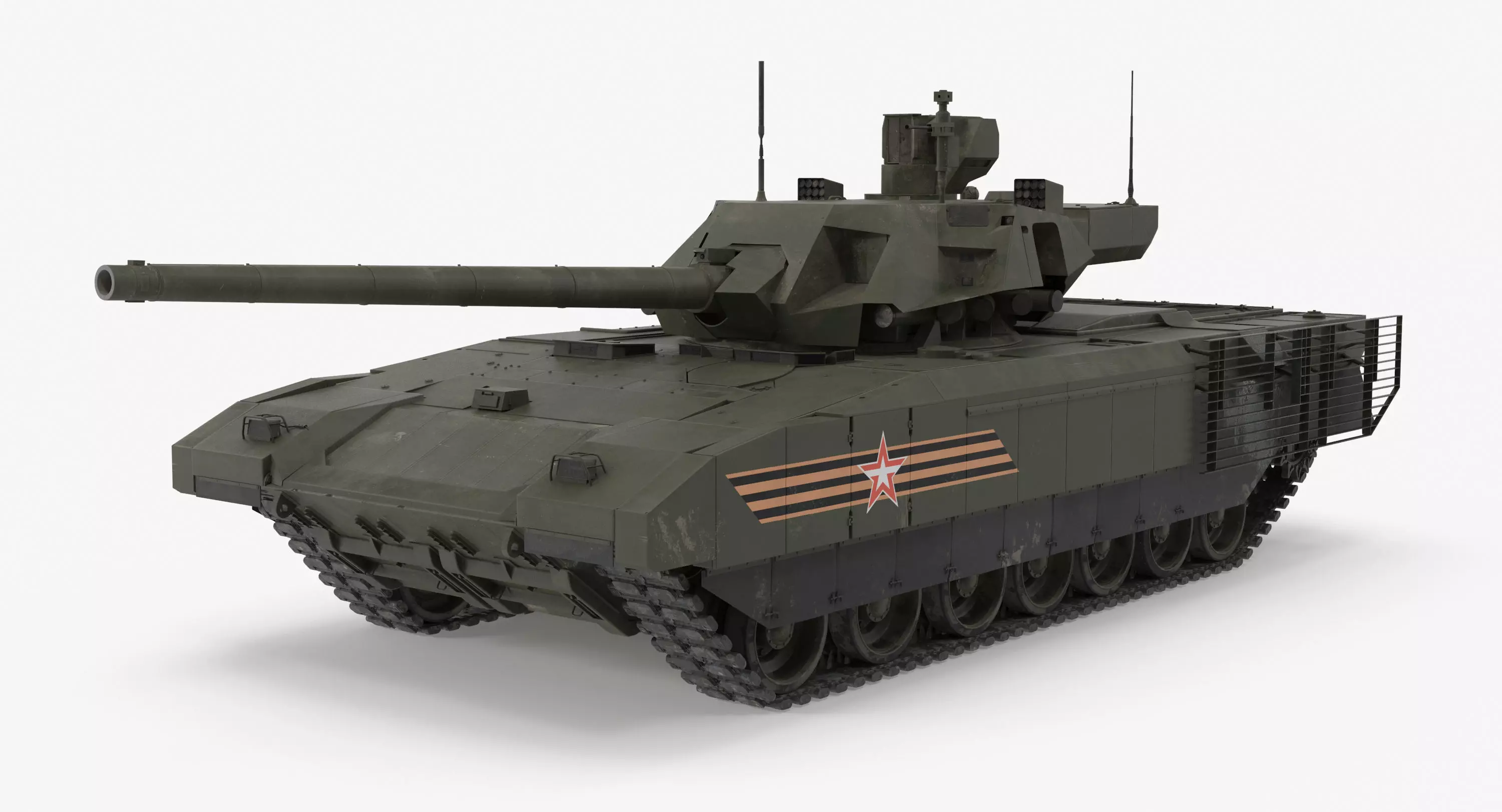 T-14 Armata Green Dirt Low-poly 3D model