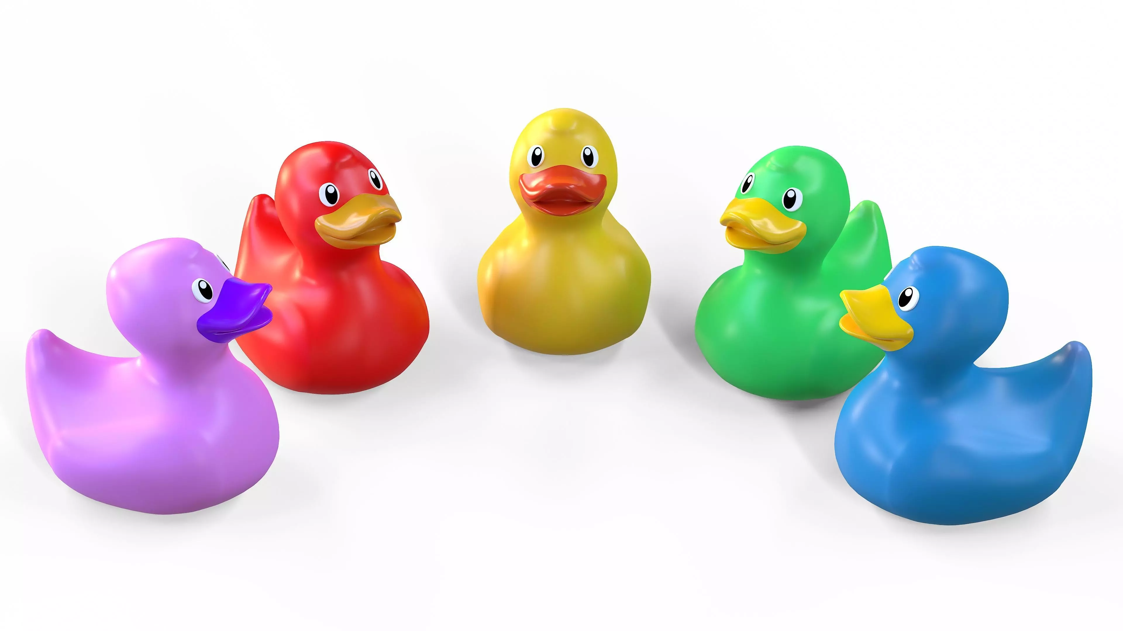 Rubber duck Low-poly 3D model_0
