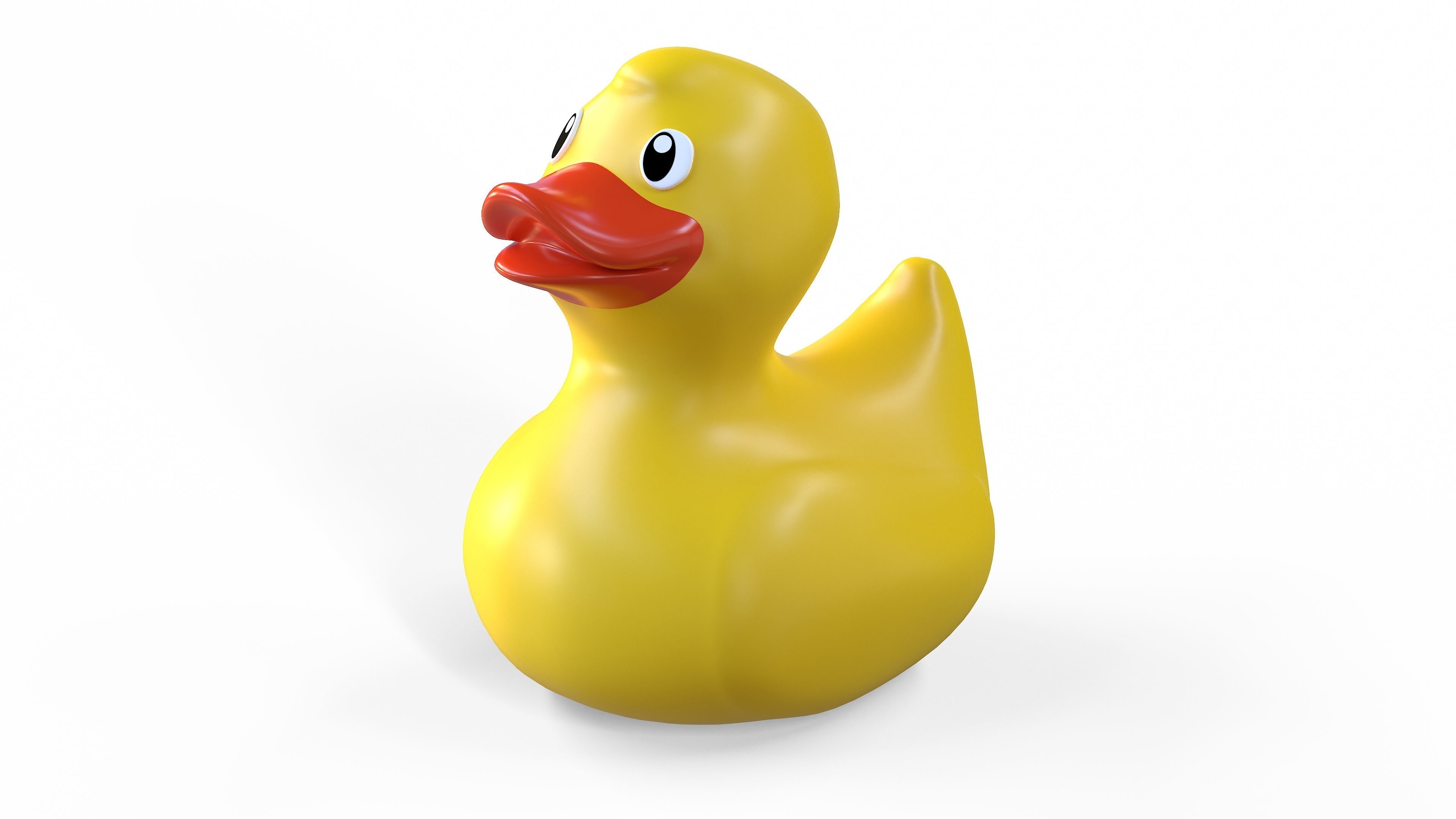 Rubber duck Low-poly 3D model_7