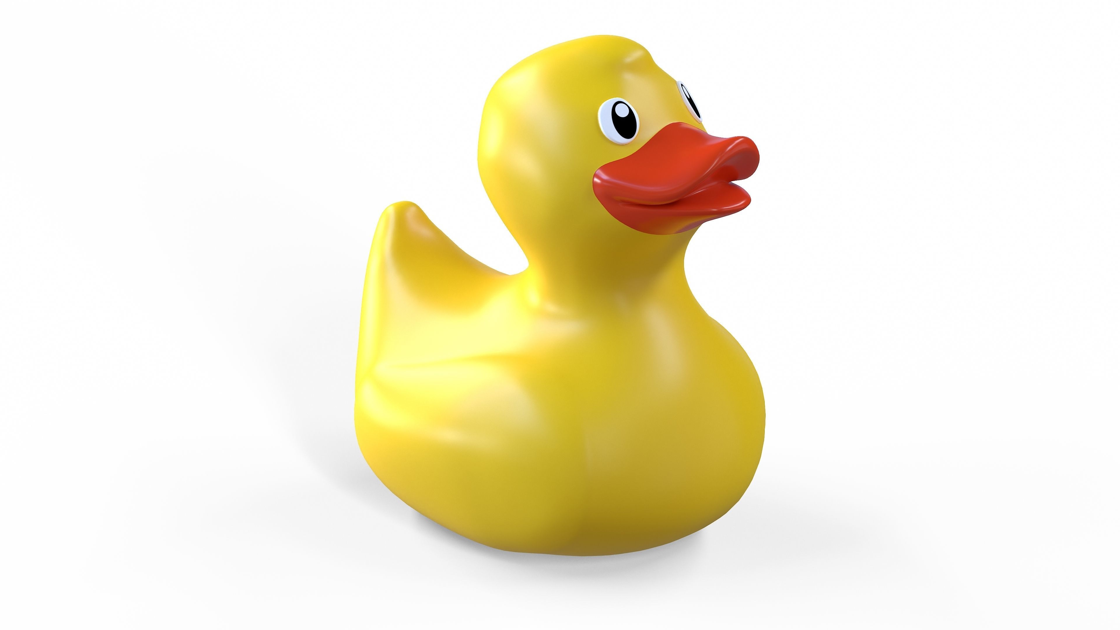 Rubber duck Low-poly 3D model_2