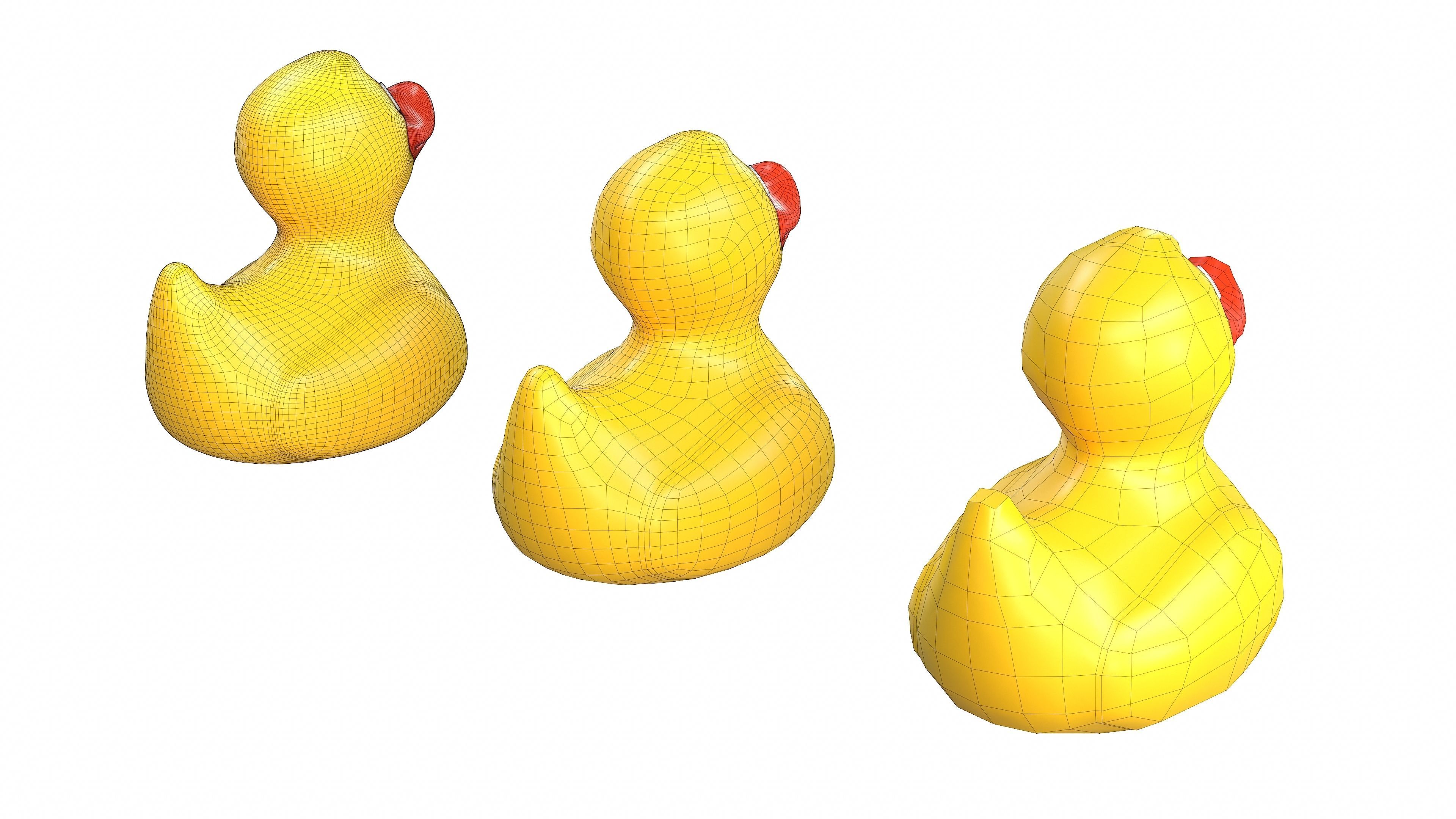 Rubber duck Low-poly 3D model_13