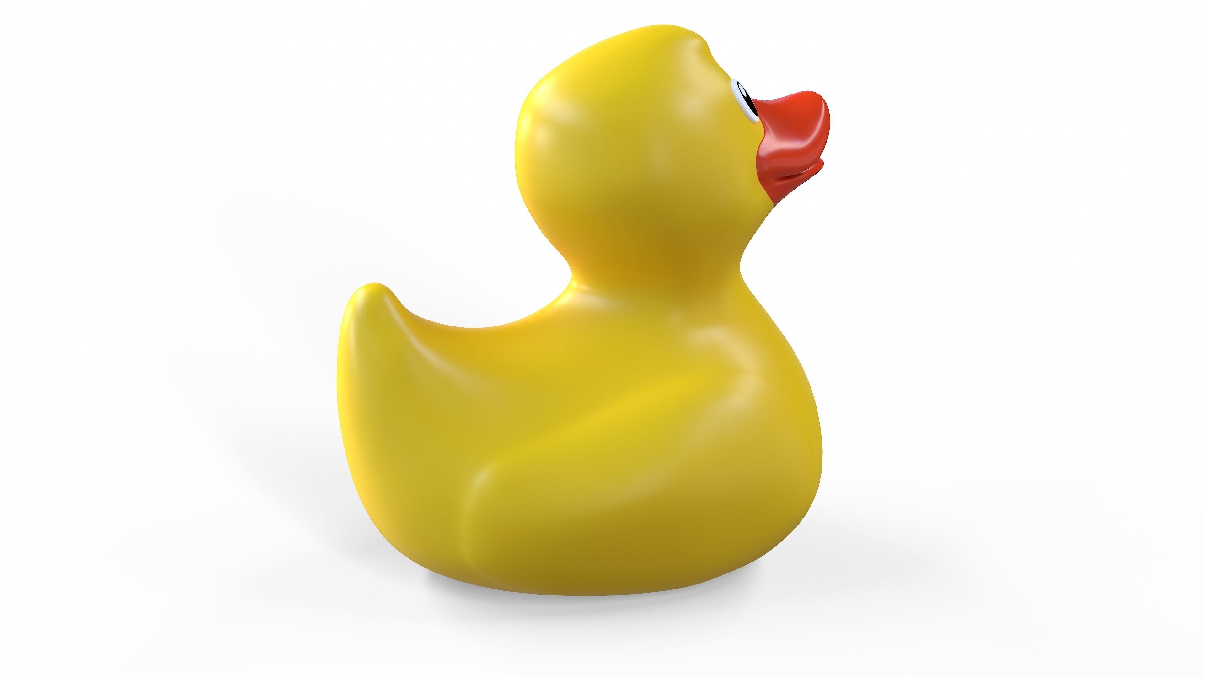 Rubber duck Low-poly 3D model_4