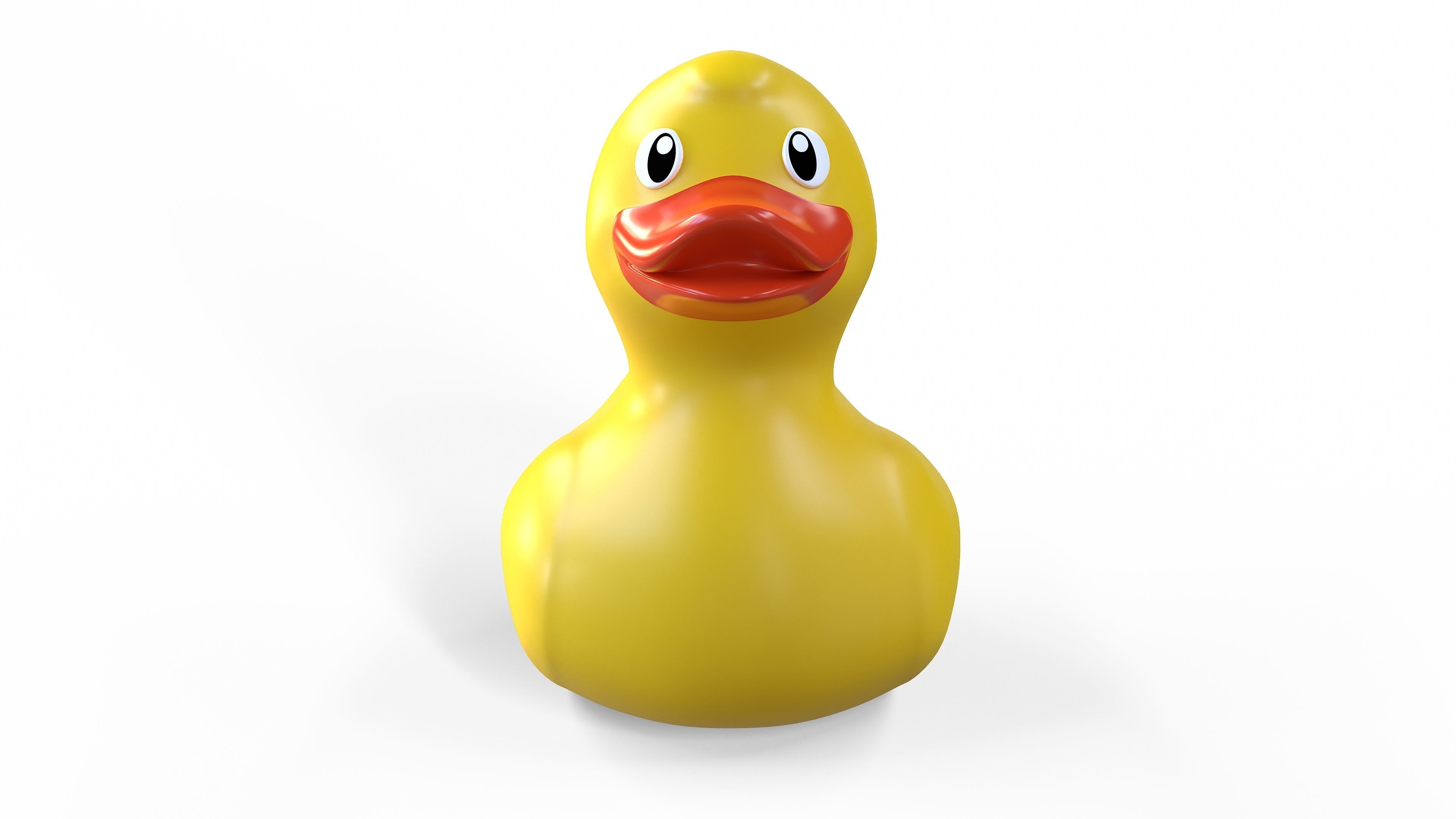 Rubber duck Low-poly 3D model_1