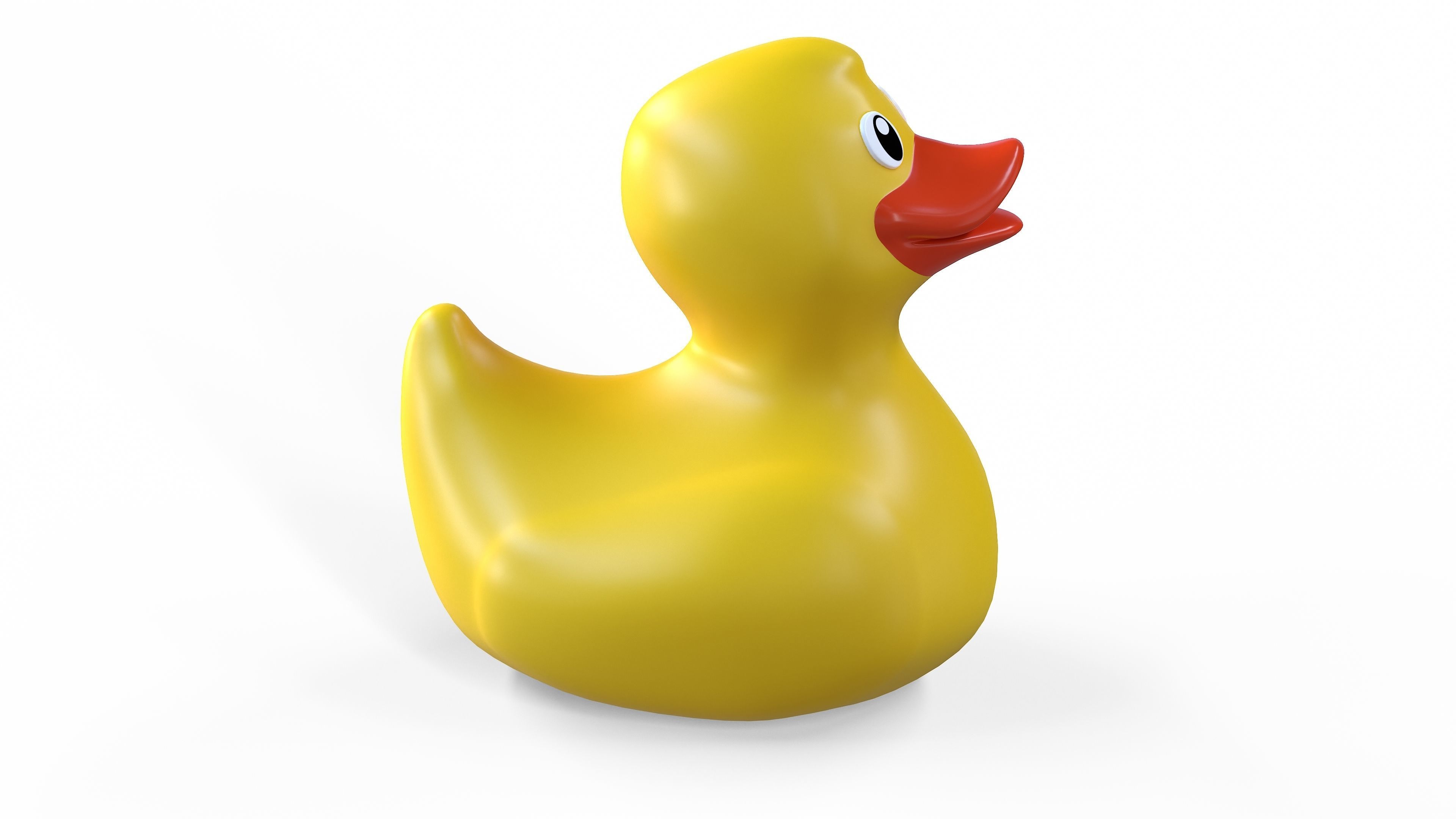 Rubber duck Low-poly 3D model_3