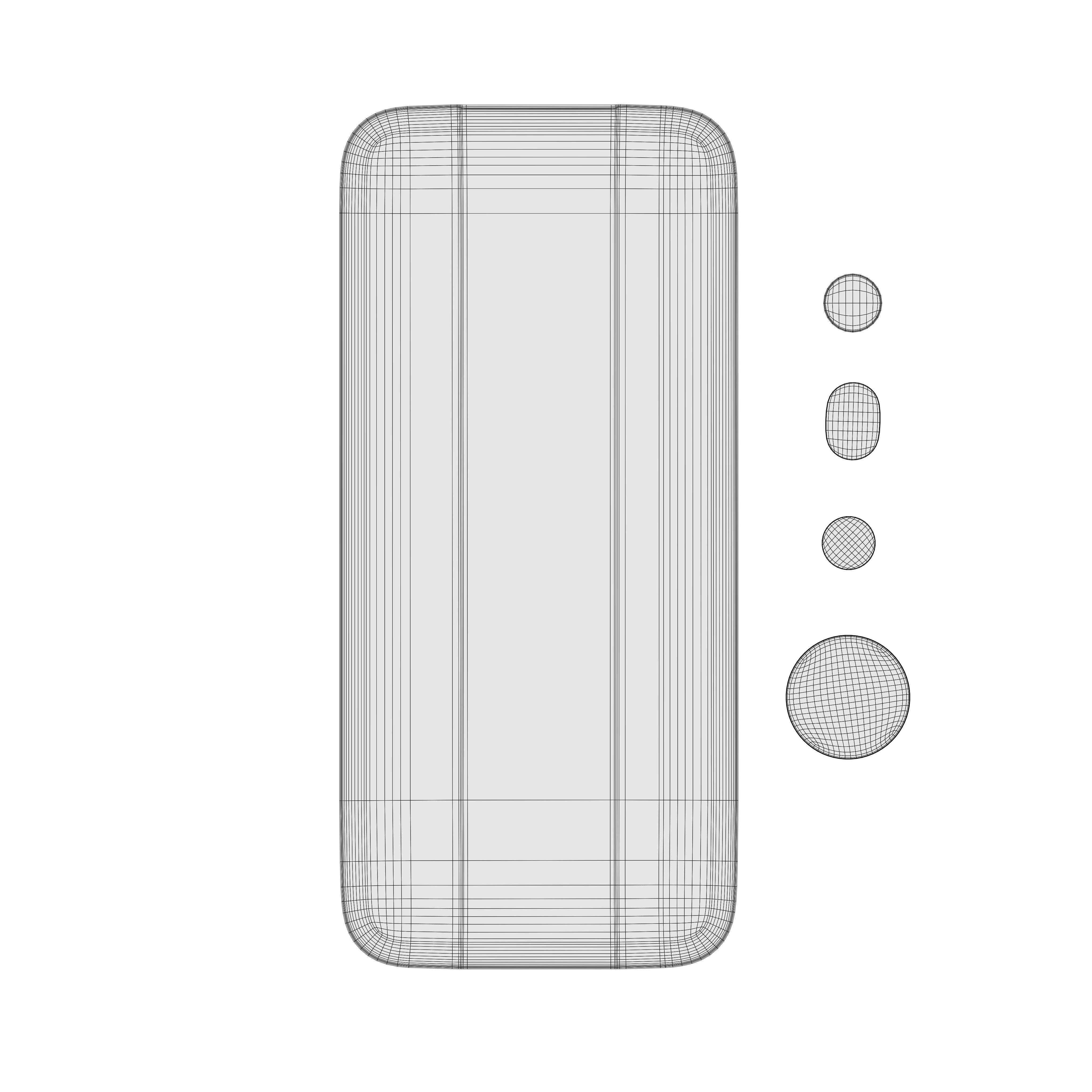Huawei Pura 70 Ultra White Low-poly 3D model_12