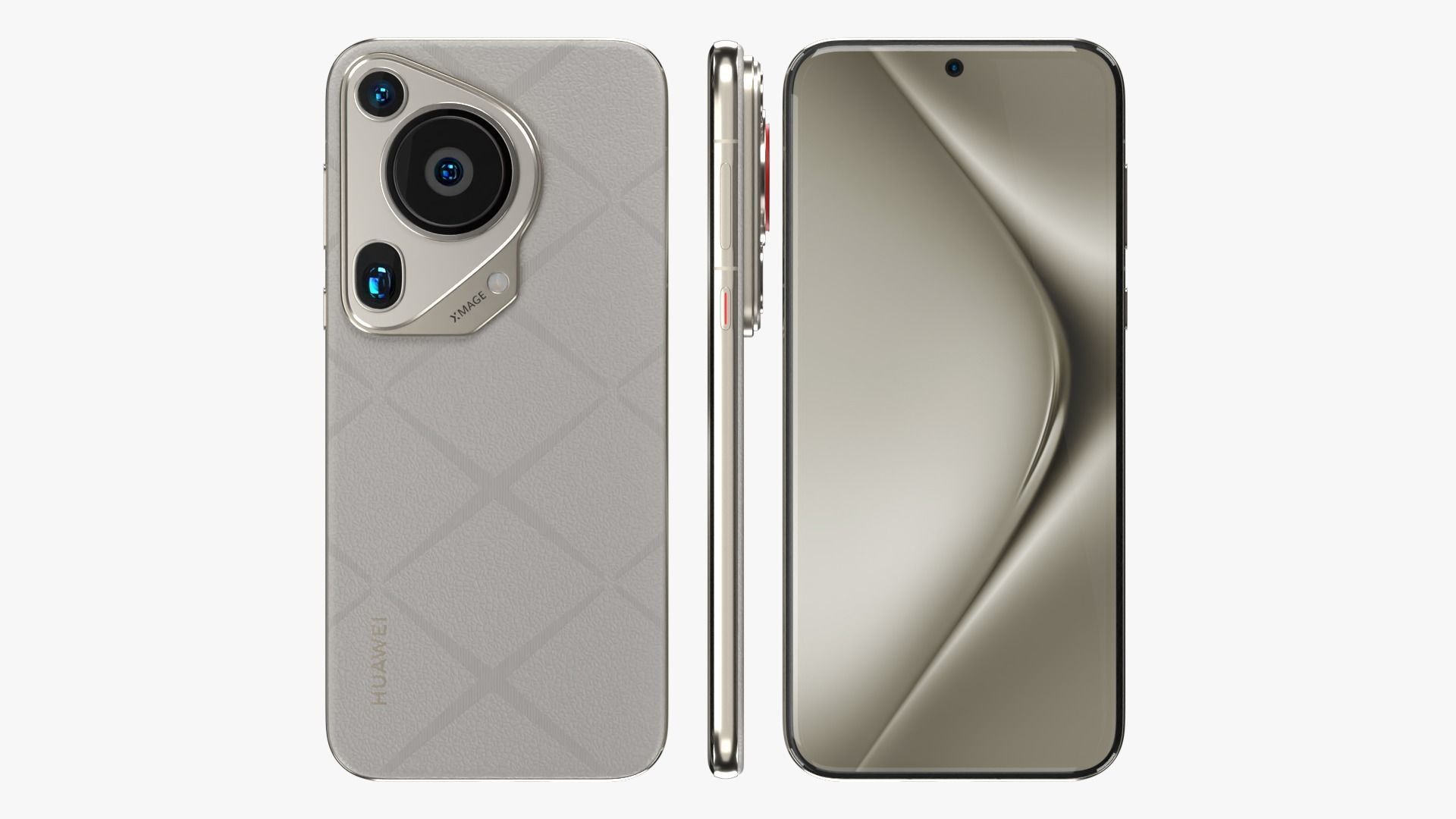 Huawei Pura 70 Ultra White Low-poly 3D model_2