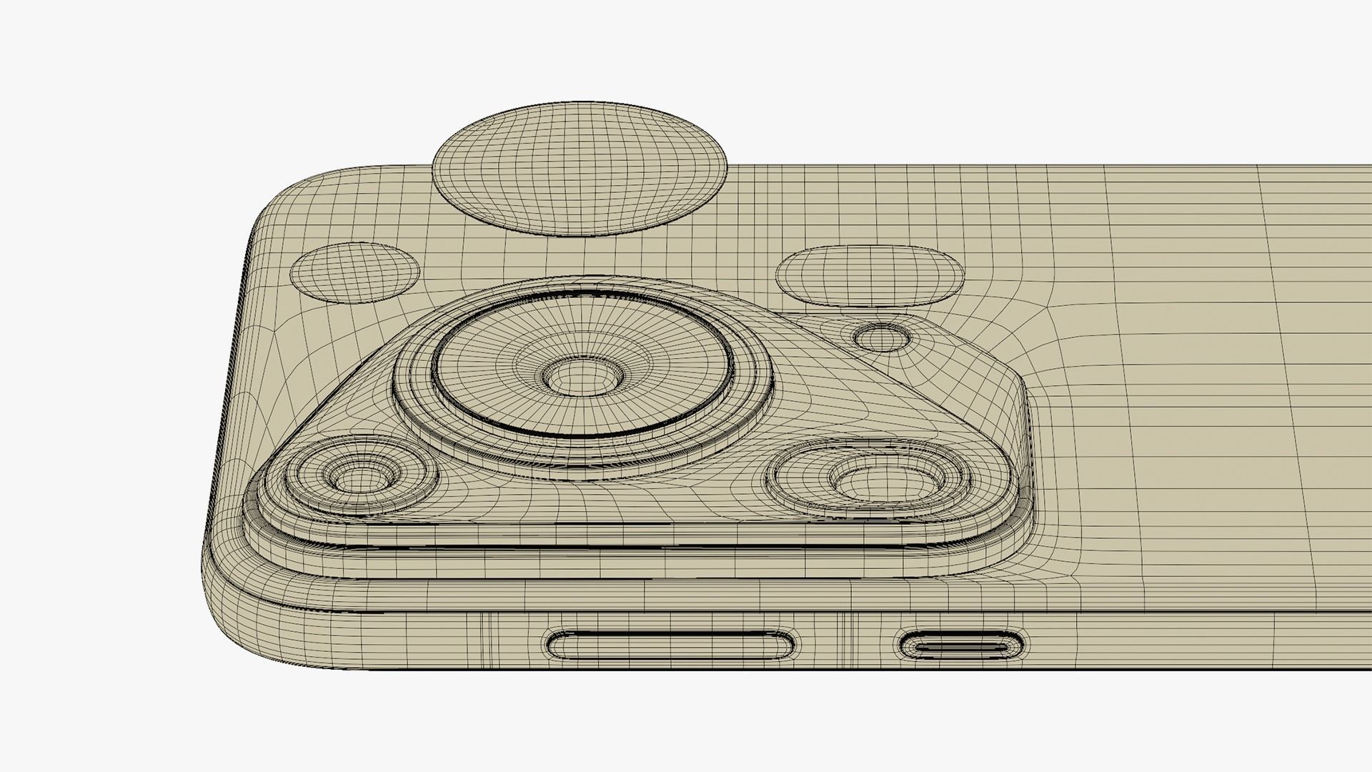 Huawei Pura 70 Ultra White Low-poly 3D model_18