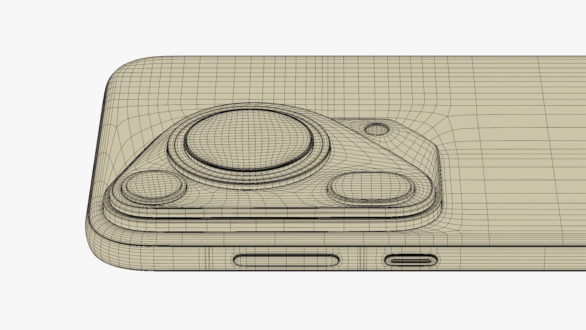 Huawei Pura 70 Ultra White Low-poly 3D model_17