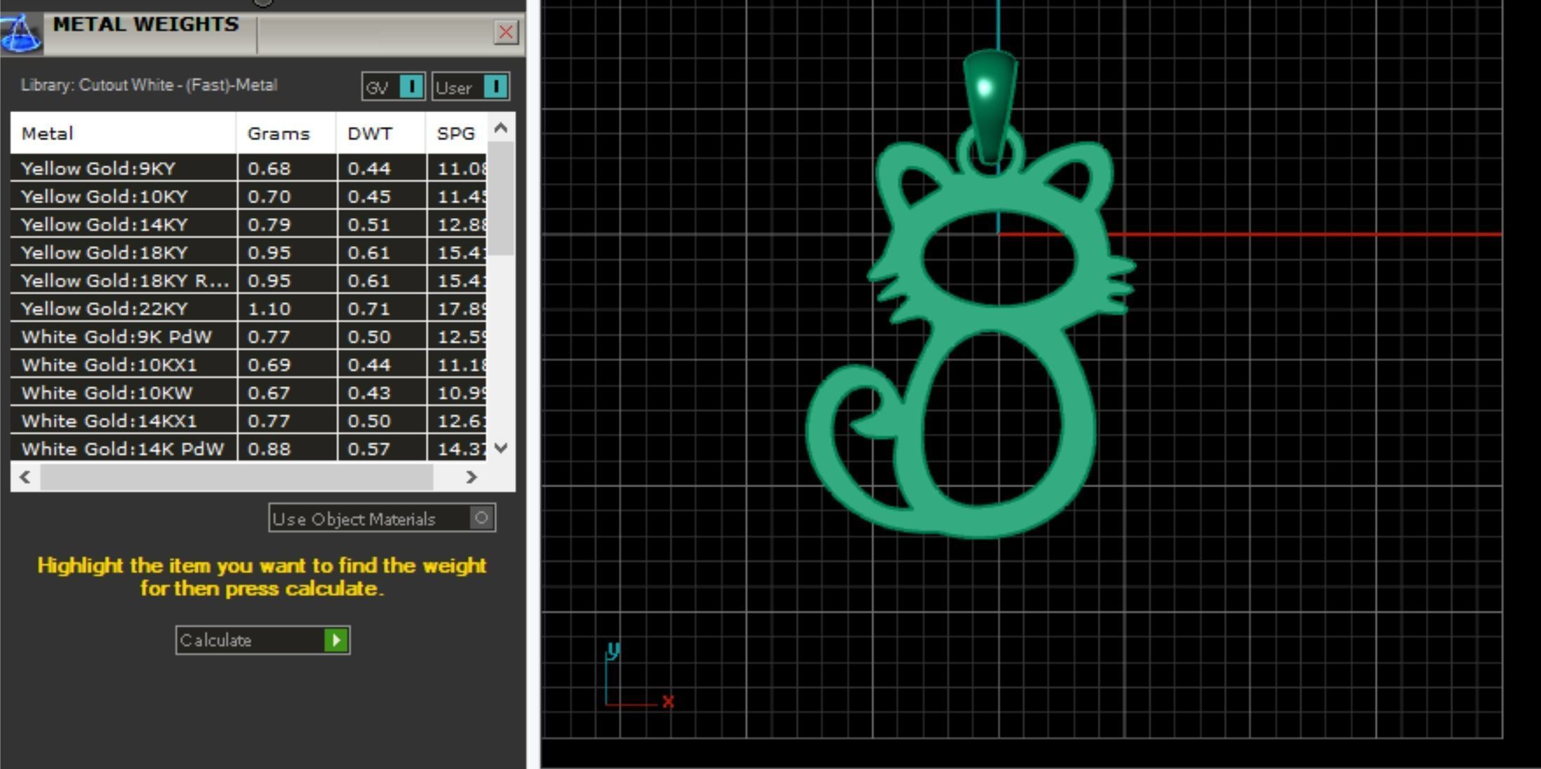 Cat Pendant and Earring STL OBJ 3DM 3D print model_4