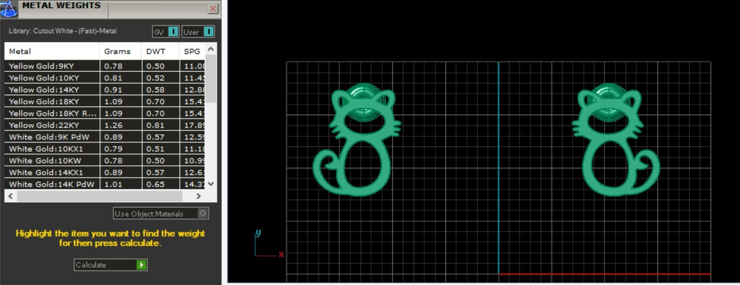 Cat Pendant and Earring STL OBJ 3DM 3D print model_3