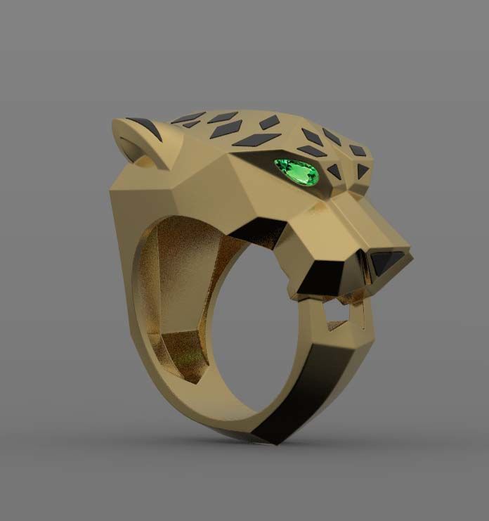 ring gold 3D print model_24