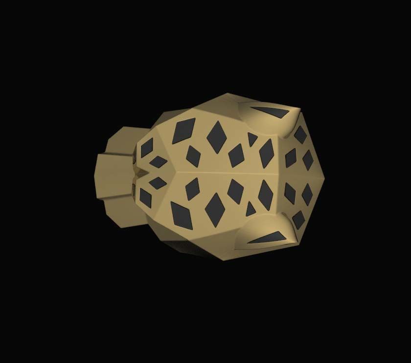 ring gold 3D print model_51