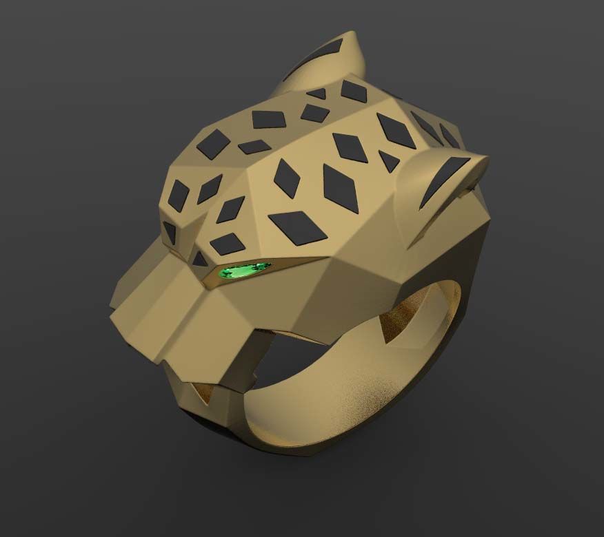 ring gold 3D print model_54