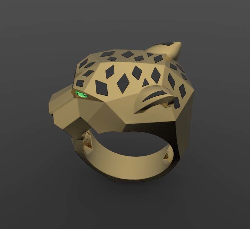 ring gold 3D print model_6