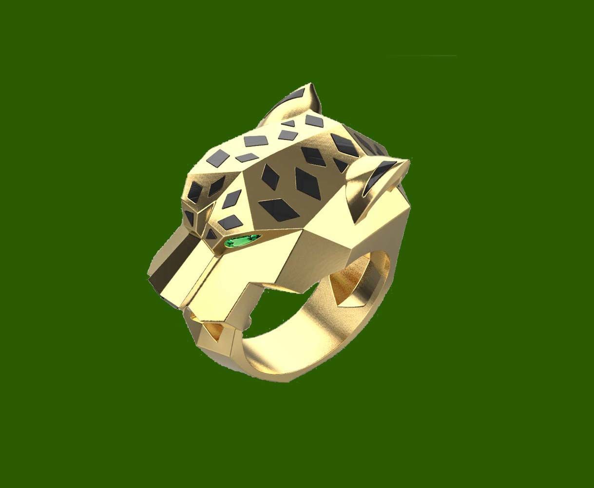 ring gold 3D print model_60