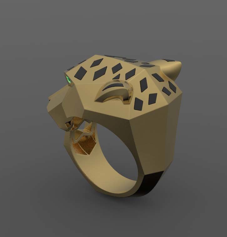 ring gold 3D print model_27