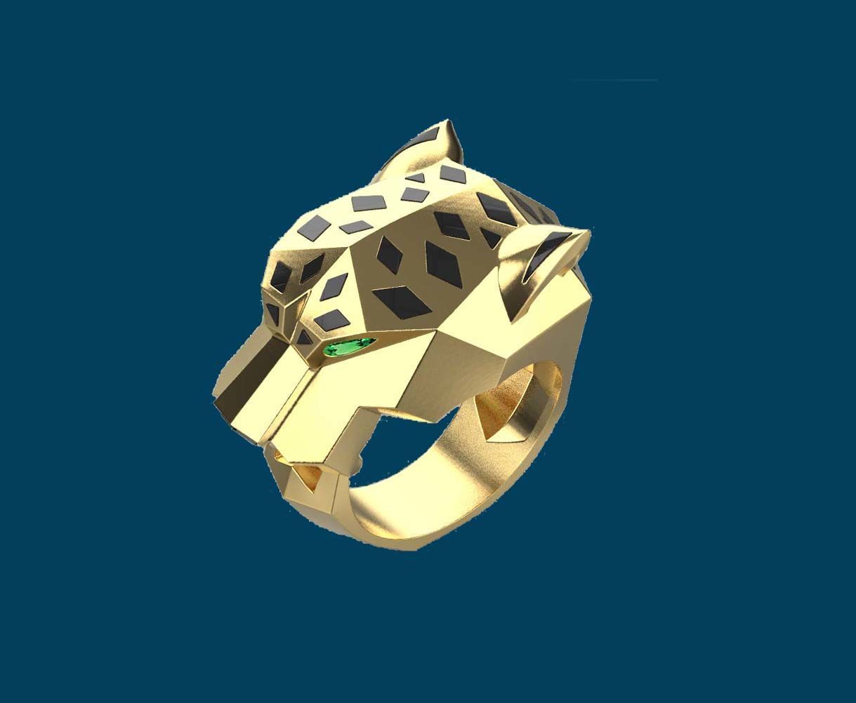 ring gold 3D print model_62