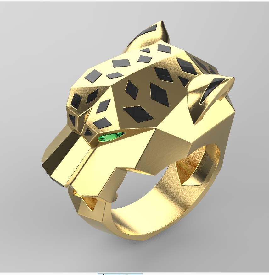 ring gold 3D print model_49