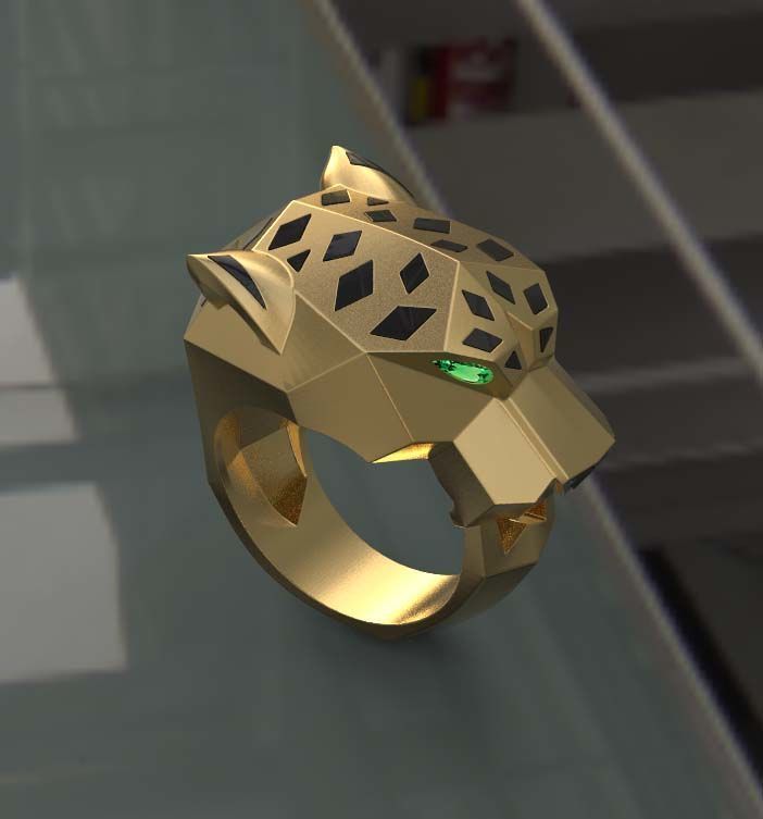 ring gold 3D print model_61
