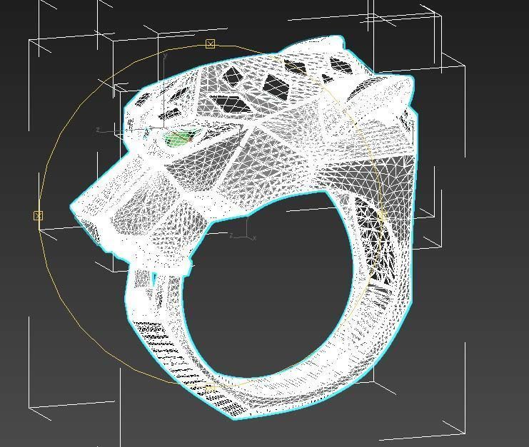 ring gold 3D print model_5