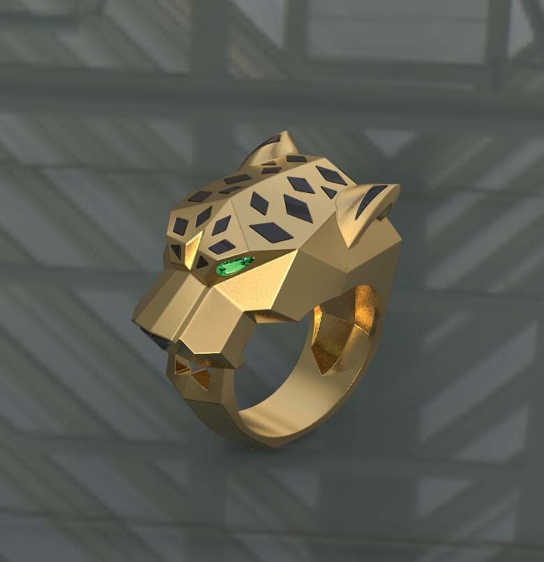 ring gold 3D print model_58