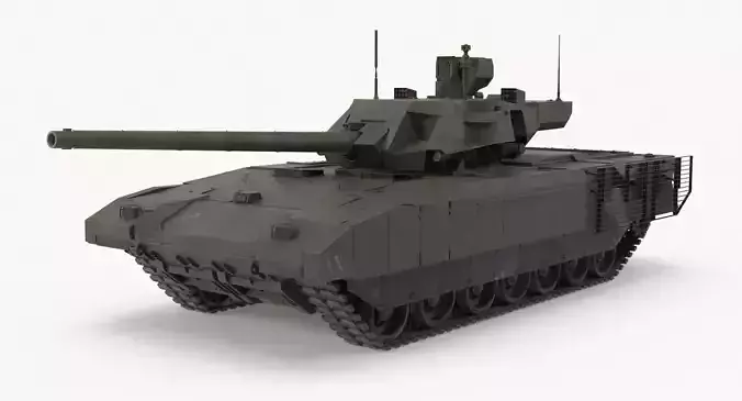 T-14 Armata Green Dirt No Logo Low-poly 3D model