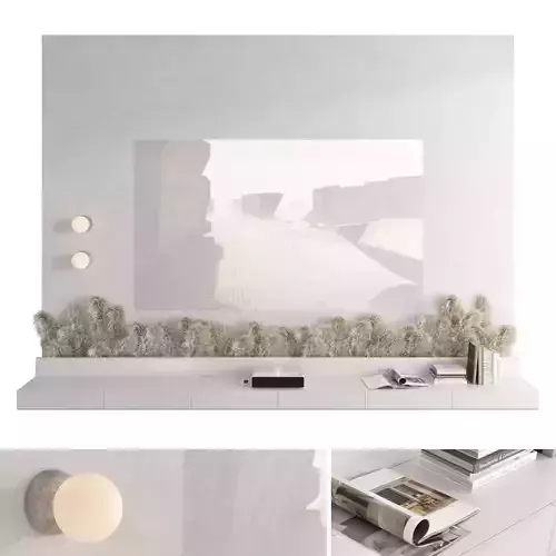 TV wall set 72 with laser projector