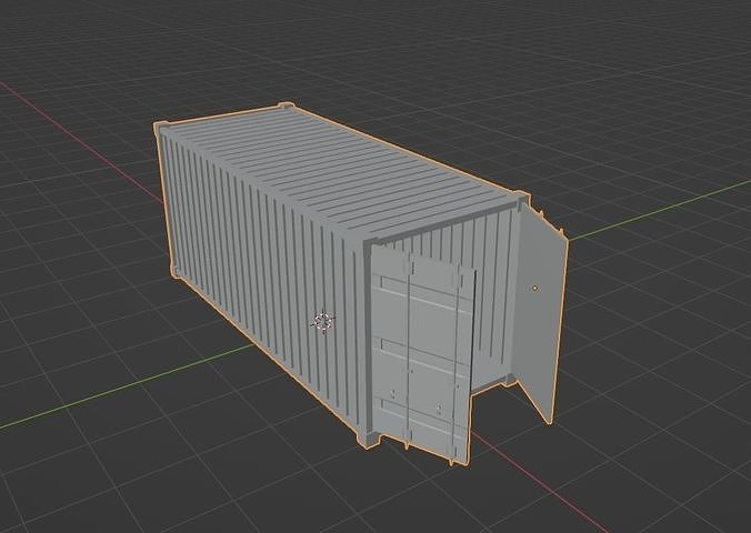 Low Poly Container  Free 3D model