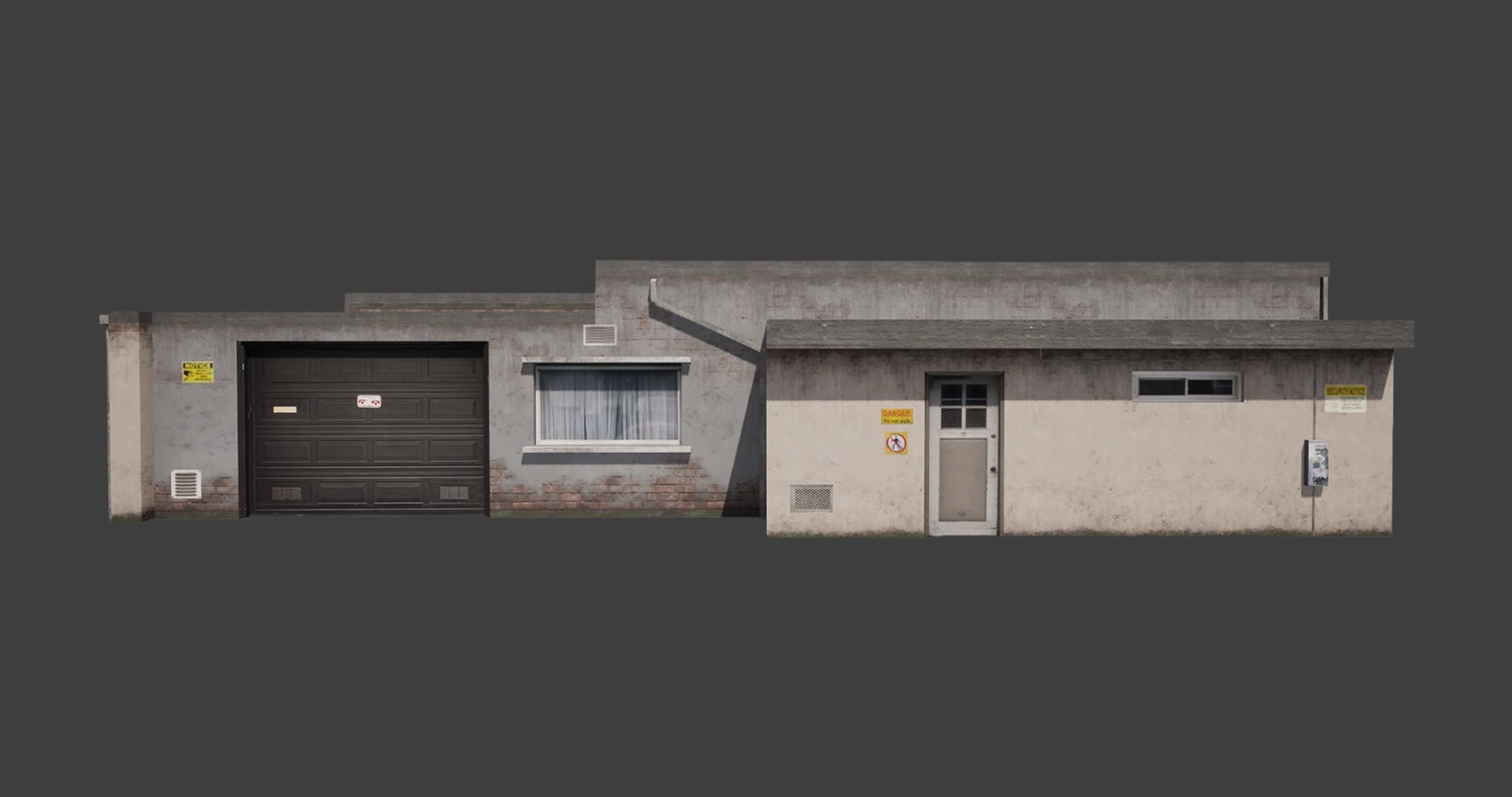 Building shop City Village Work Street Low-poly 3D model Low-poly 3D model_4