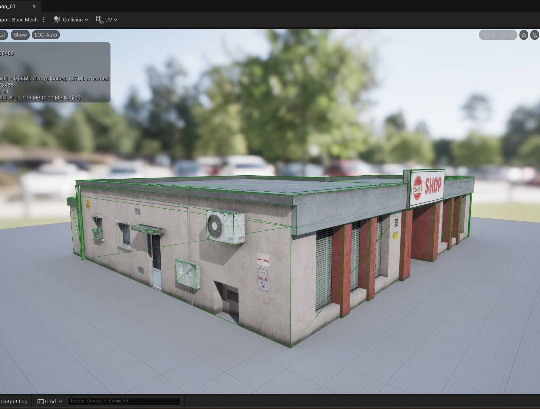 Building shop City Village Work Street Low-poly 3D model Low-poly 3D model_7