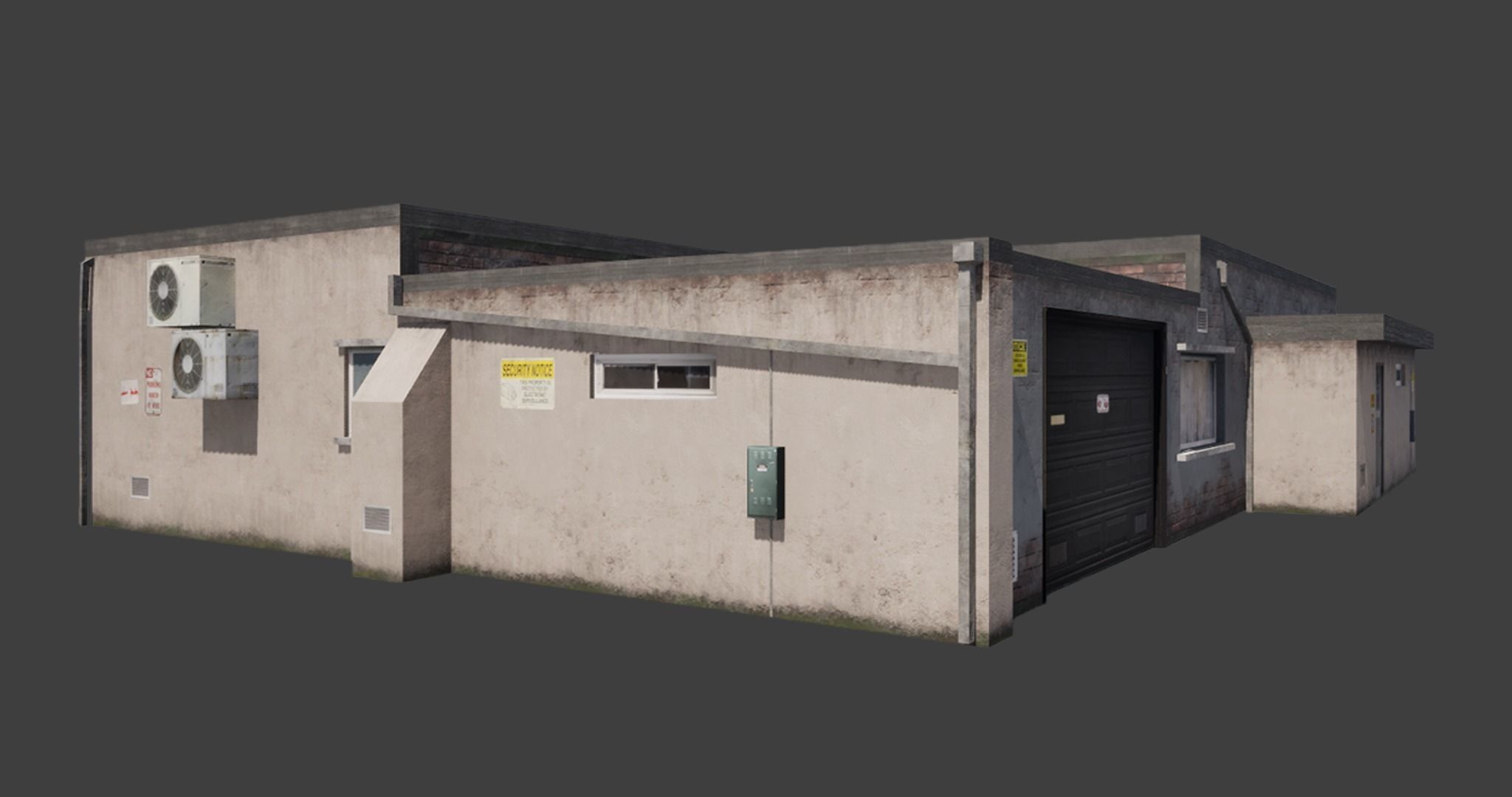 Building shop City Village Work Street Low-poly 3D model Low-poly 3D model_2