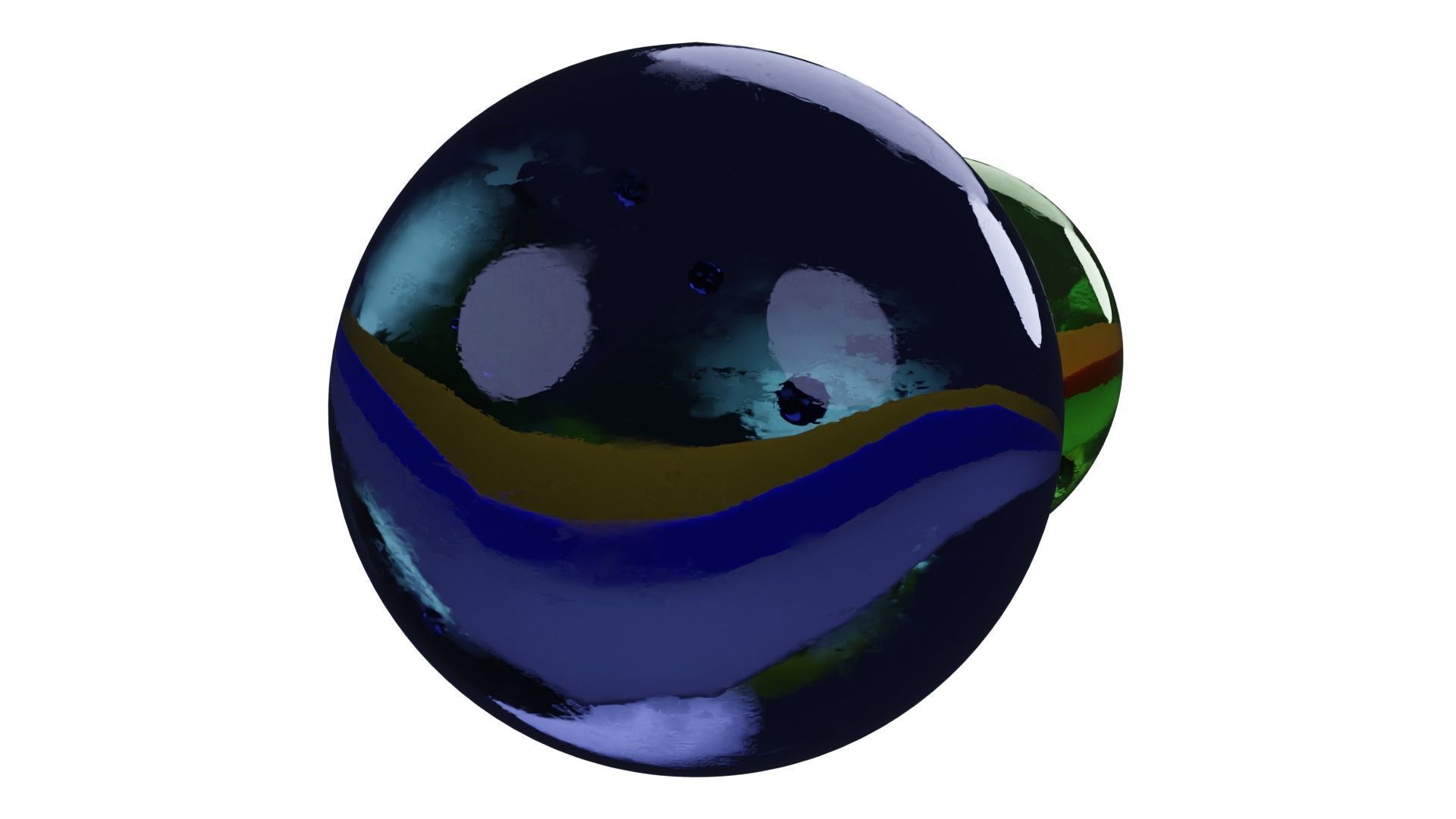 Marble Ball 3D model_3