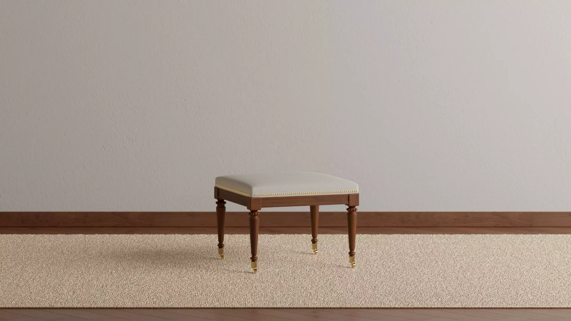 Classic Tip toe Ottoman 3D model