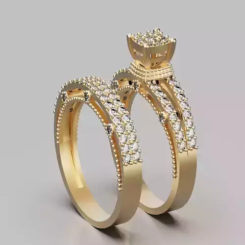 Lux ring silver gold sterling printable jewelry 3D model