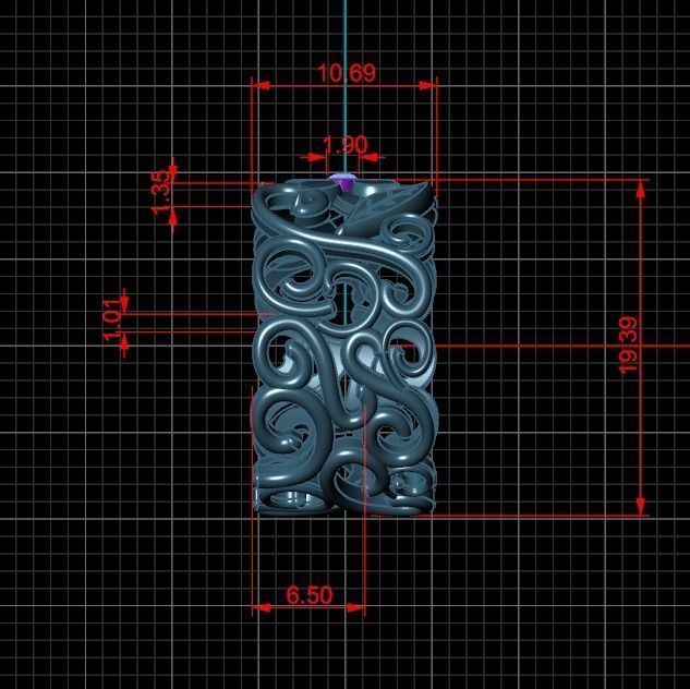 ring folwer 3D print model_13