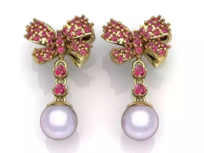 Earings butterflv 3D print model