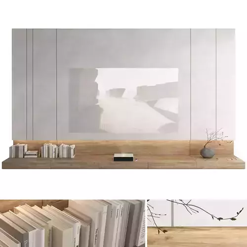 TV wall set 74 with laser projector