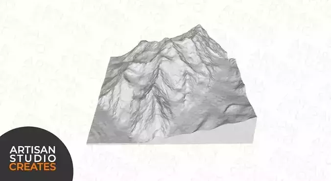 Baltoro Kangri STL File  3D Topographic Model 3D print model