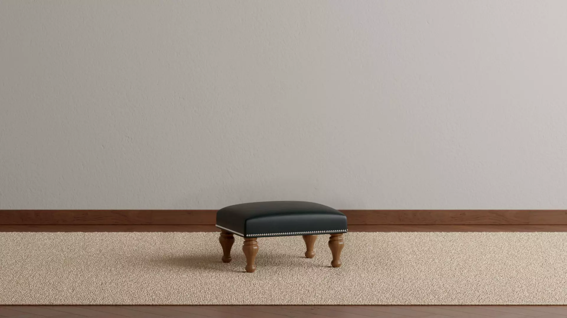 Lee Leather Ottoman 3D model