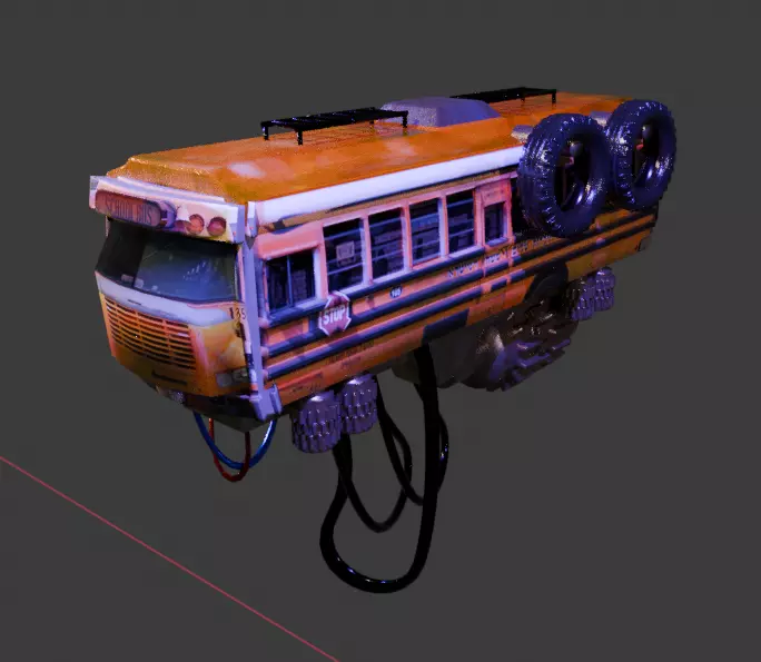 Fantasy Bus modeling Free 3D model