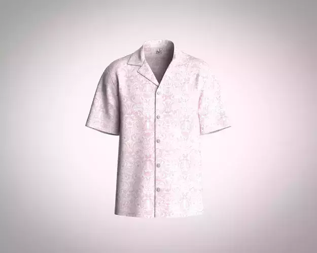 Mens summer shirt with all over print
