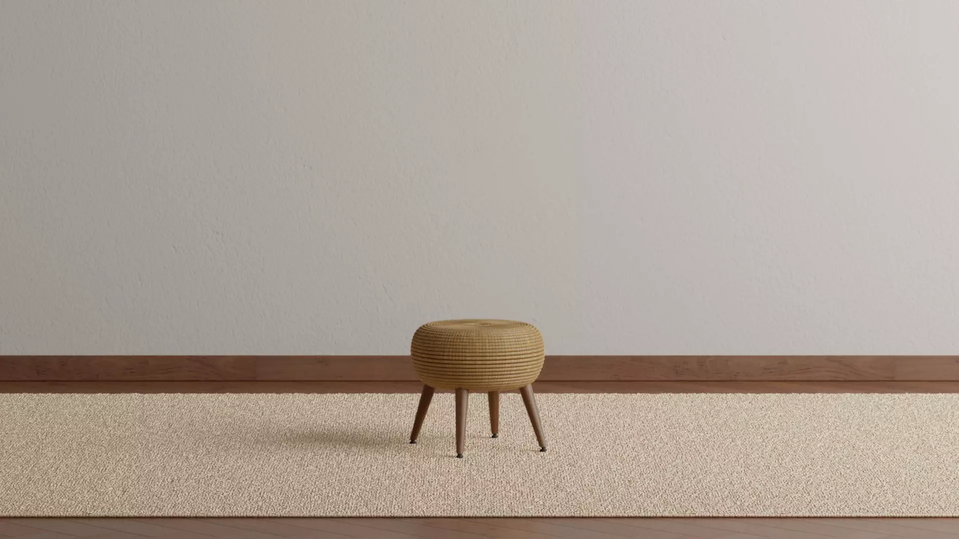 Rattan Ottoman 3D model