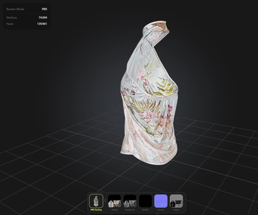 Flowers Top PBR 4k Low-poly 3D model_1