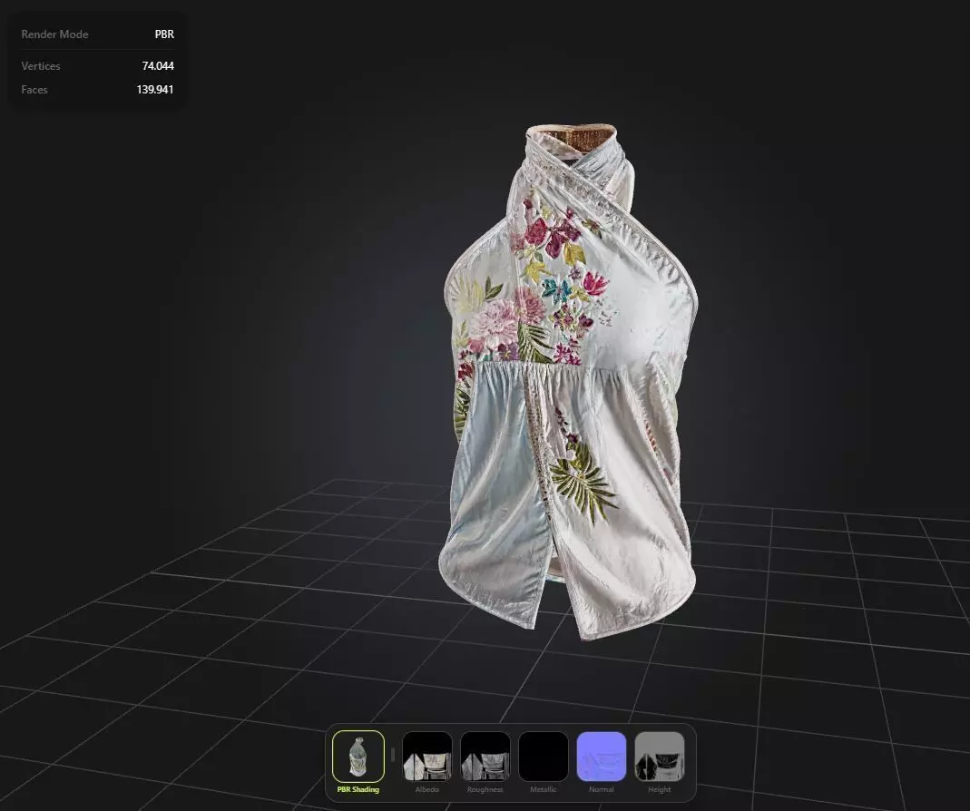 Flowers Top PBR 4k Low-poly 3D model_0