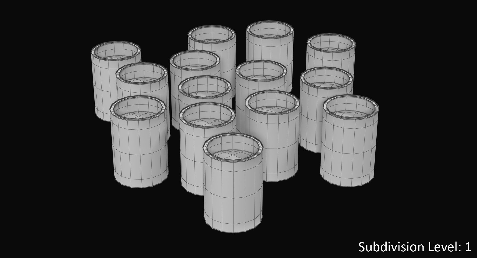 Paint Cans Low-poly 3D model_20
