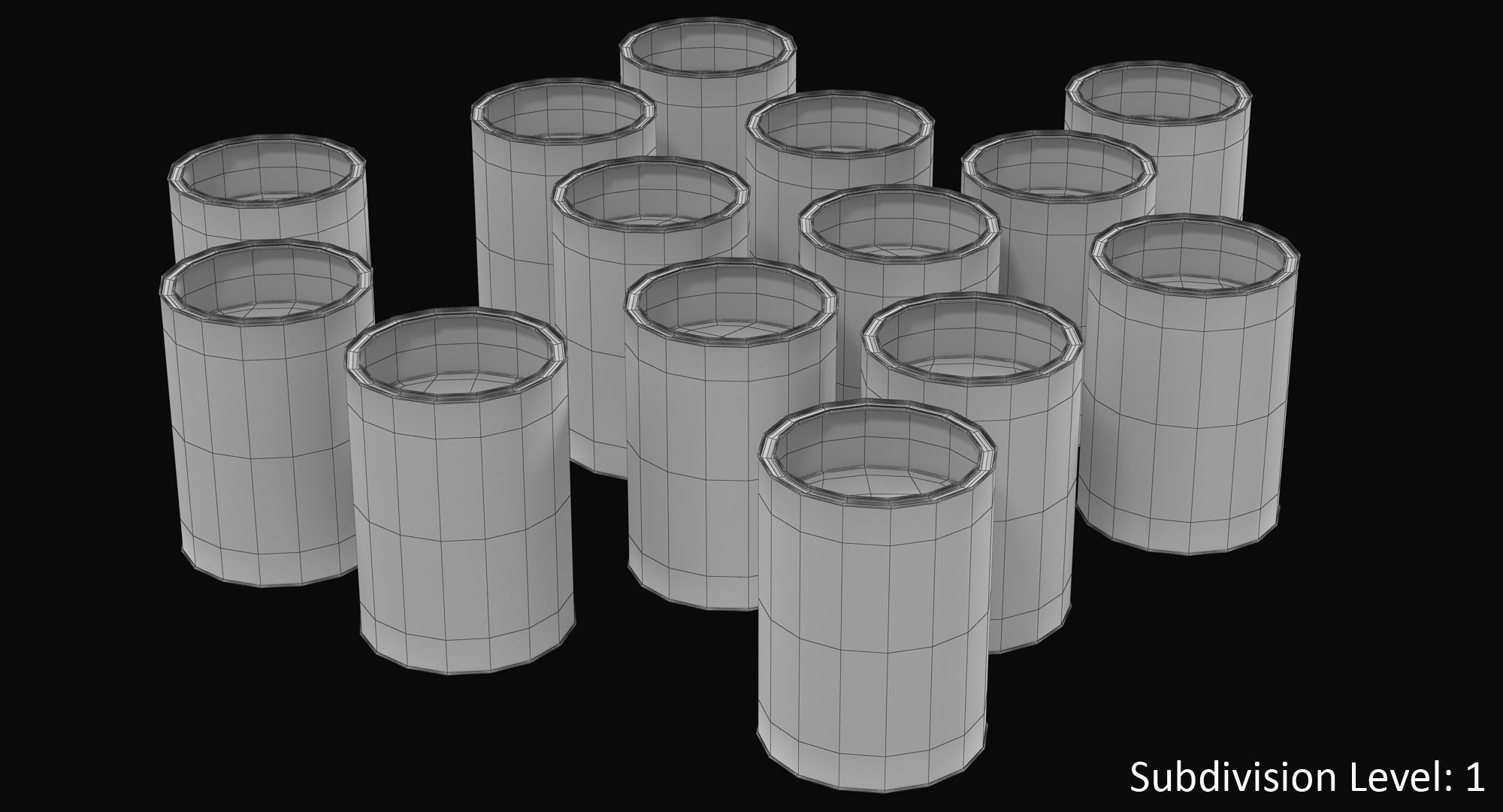 Paint Cans Low-poly 3D model_23