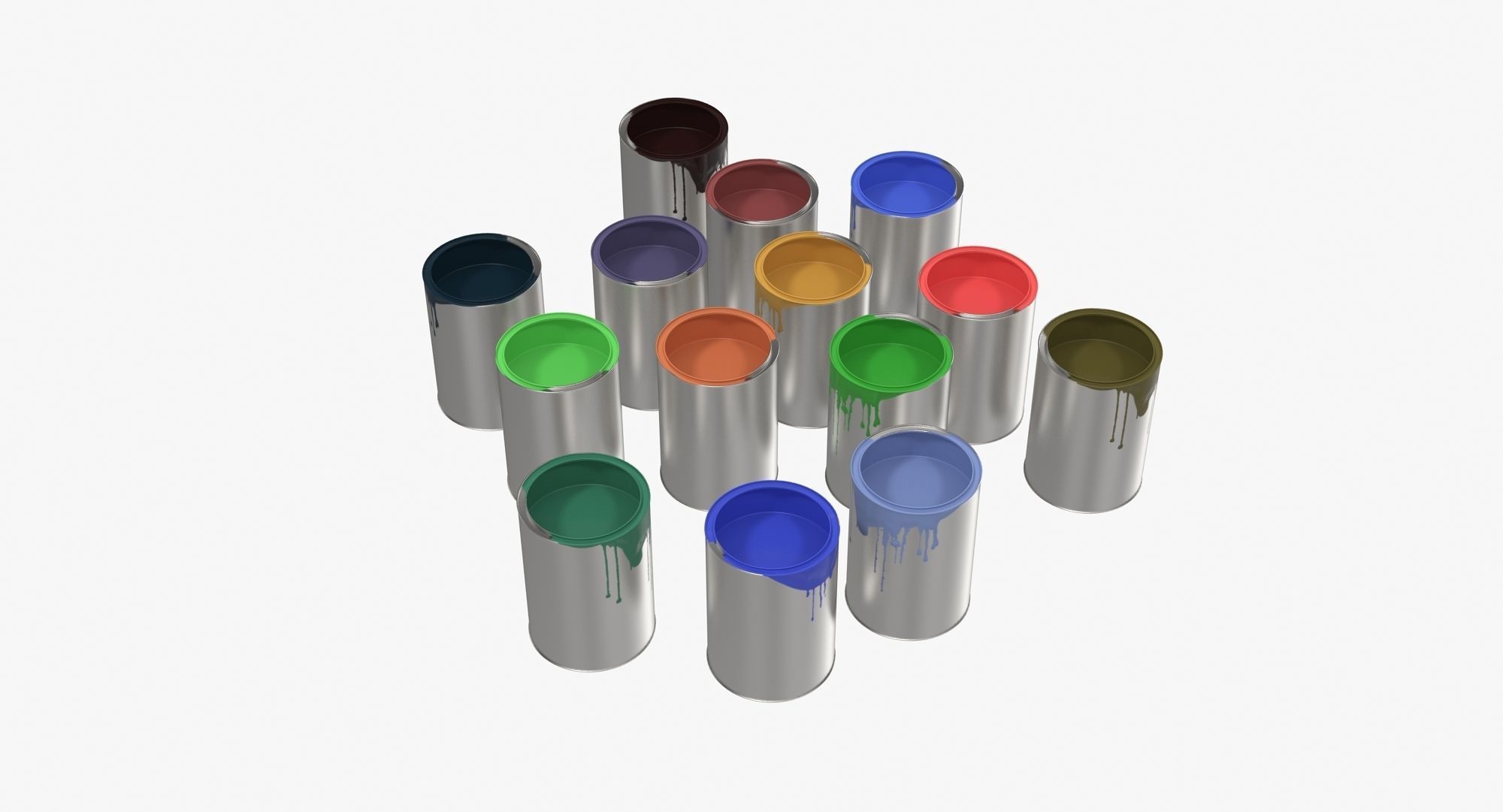 Paint Cans Low-poly 3D model_14