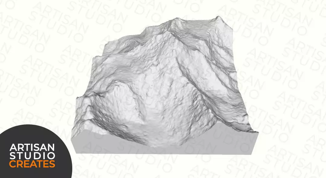 Chogolisa Mountain STL File - 3D Topographic Mode 3D print model_0