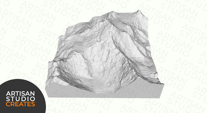 Chogolisa Mountain STL File - 3D Topographic Mode 3D print model