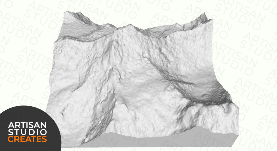 Chogolisa Mountain STL File - 3D Topographic Mode 3D print model_1